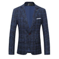 Men's slim-fitting plaid suit set in Fashion City style with jacket and trousers