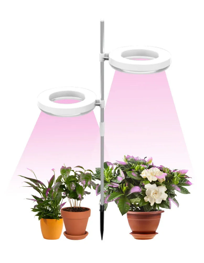 Compact desk plant growth light with full spectrum colour and PC shell, shown in single-headed style.