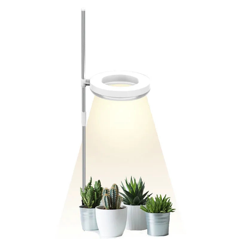 Compact desk plant growth light with full spectrum colour and PC shell, shown in single-headed style.
