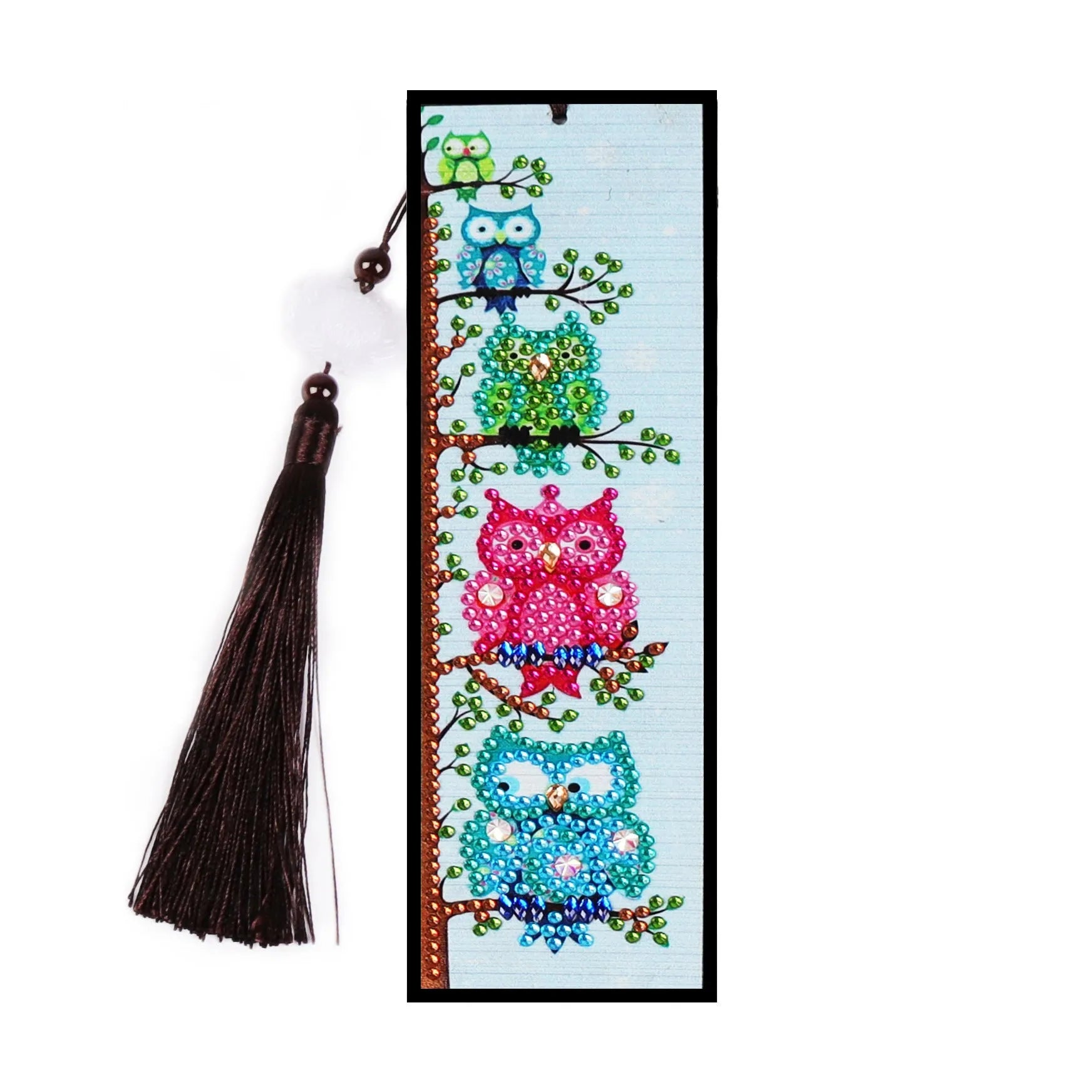 DIY diamond painting bookmark kit with special-shaped mandala crystal and floral patterns