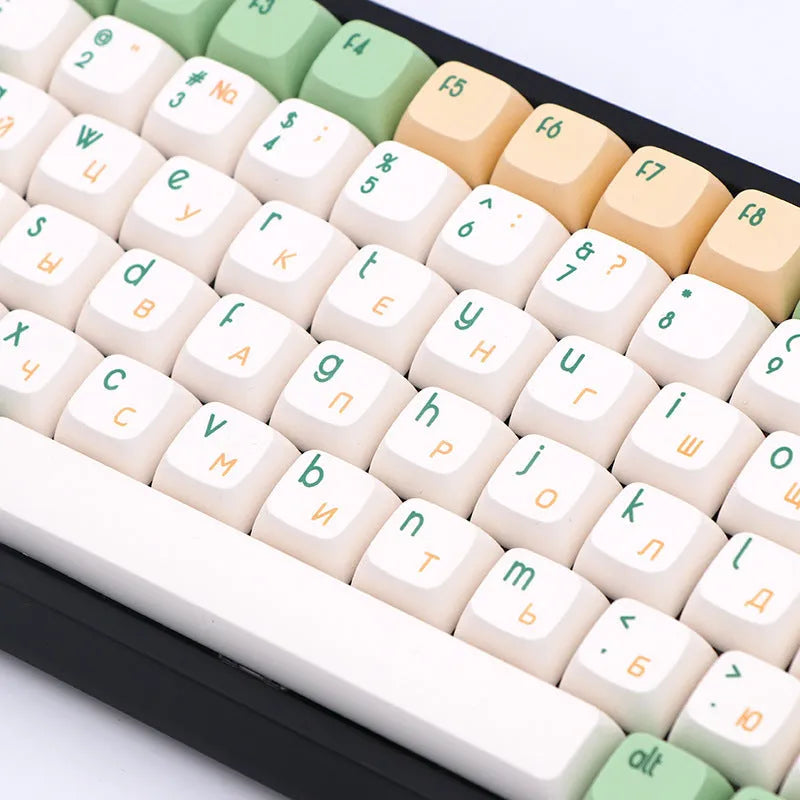 Dye sublimation customized mechanical keyboard with retro PG keycaps in three colour options, 138 keys, USB wired