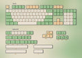 Dye sublimation customized mechanical keyboard with retro PG keycaps in three colour options, 138 keys, USB wired