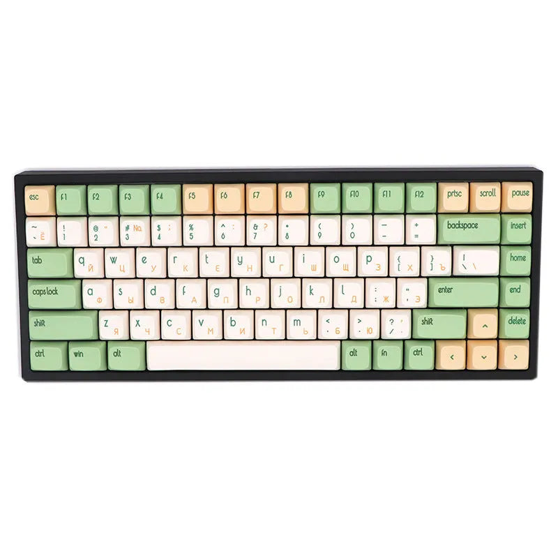 Dye sublimation customized mechanical keyboard with retro PG keycaps in three colour options, 138 keys, USB wired