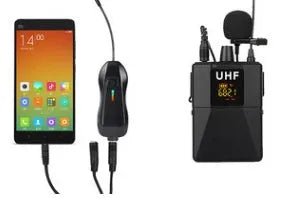 Little Bee X3 black wireless lavalier microphone with clip and portable transmitter