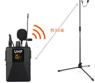 Little Bee X3 black wireless lavalier microphone with clip and portable transmitter