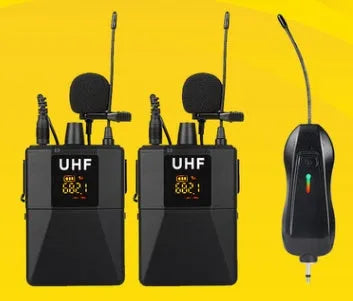 Little Bee X3 black wireless lavalier microphone with clip and portable transmitter