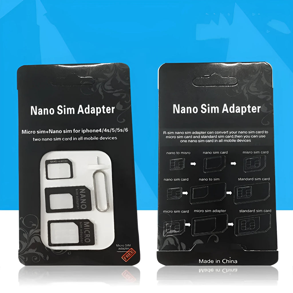Black and white SIM card holder for mobile phone card recovery and four-in-one conversion