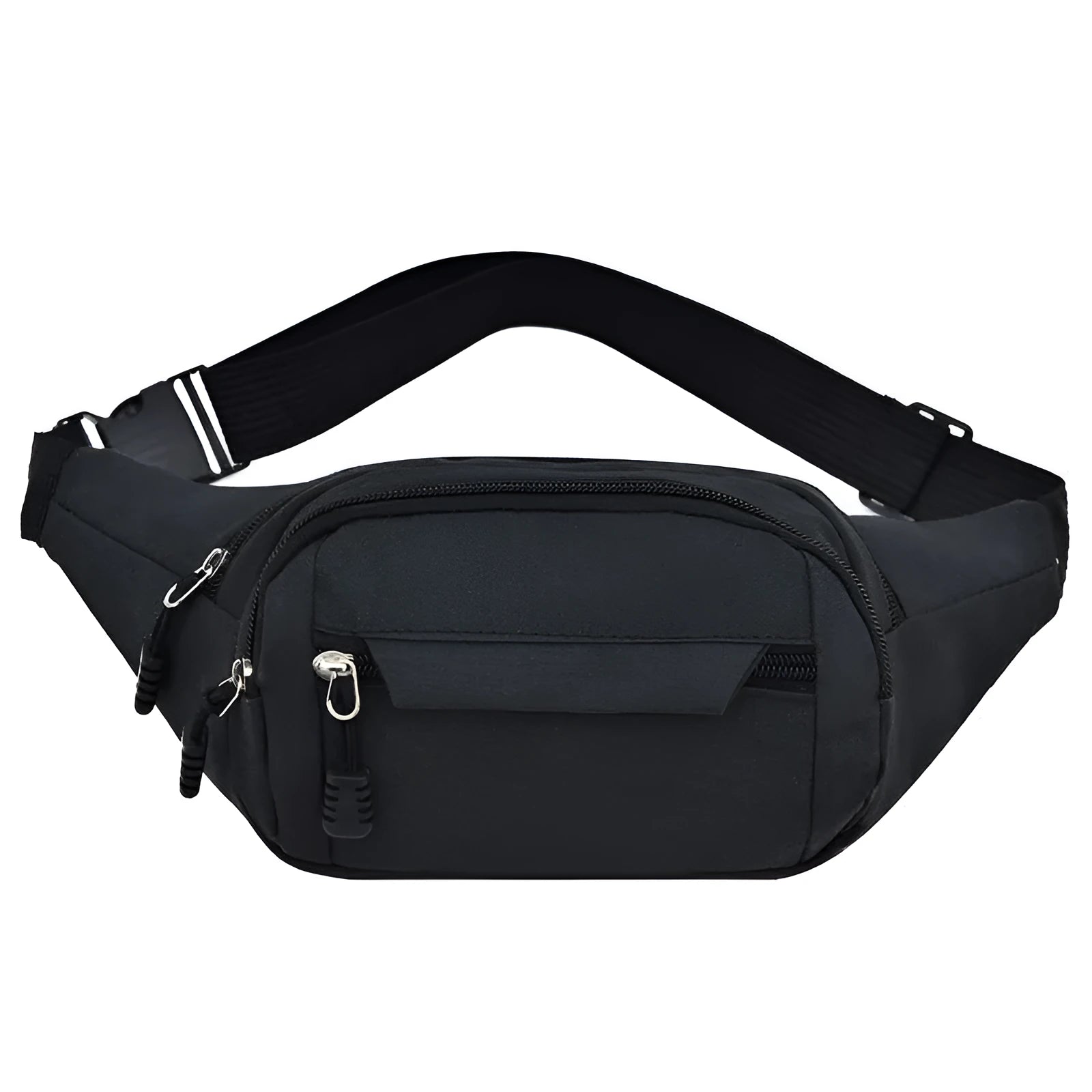 Ultra-thin unisex sports waist bag in mini bucket style with car suture detail, available in five colours