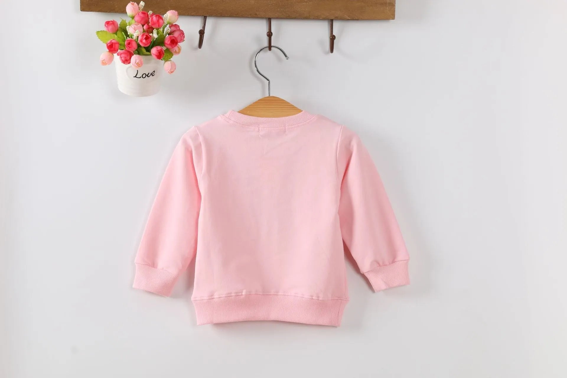 Korean style baby girls cartoon print cotton sweater for autumn in sizes 70cm 80cm 90cm 100cm