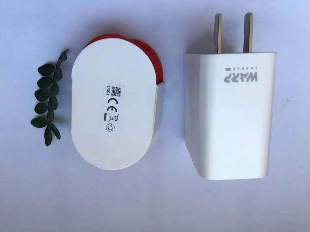 30W USB phone charger with 1 metre flash charging cable and LED indicator light