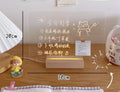 Bedroom atmosphere night light with message board and LED light source on bedside table