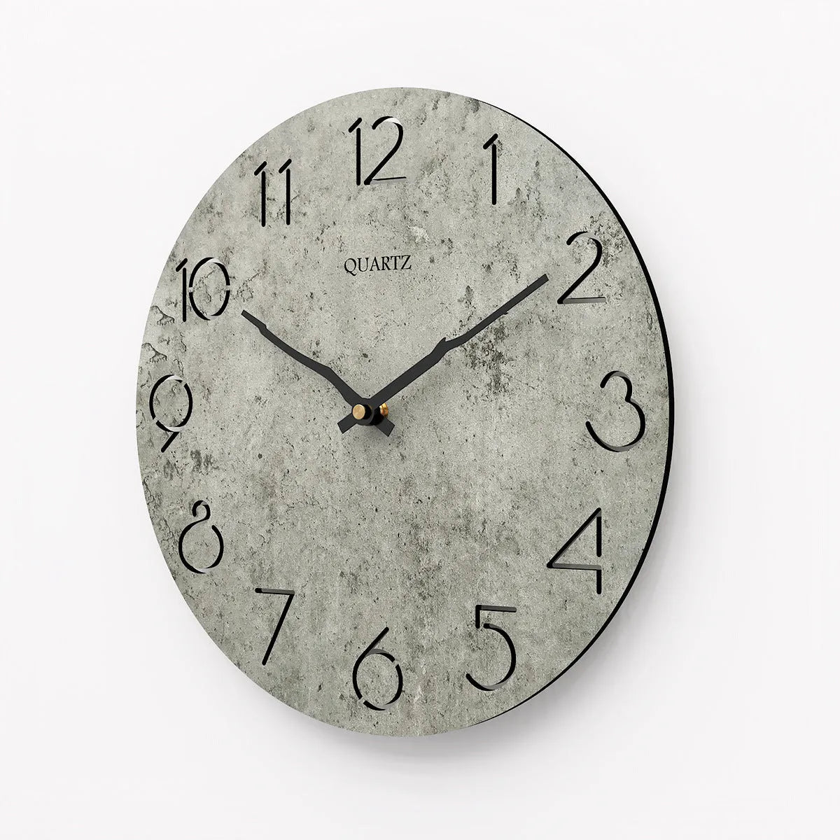 Modern European style wall clock with 30cm grey face for living room decoration