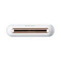 Rose gold USB car air purifier with activated carbon filter for deodorising and sterilising.