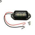6LED truck license plate light with black housing and 2835 SMD LEDs