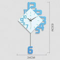 15-inch round digital wall clock with wooden frame in choice of black, blue, or red colours