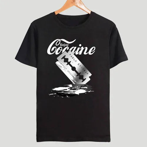 Men's short sleeve T-shirt with high collar, super slim fit, in multiple colours and sizes XS to XXXL.