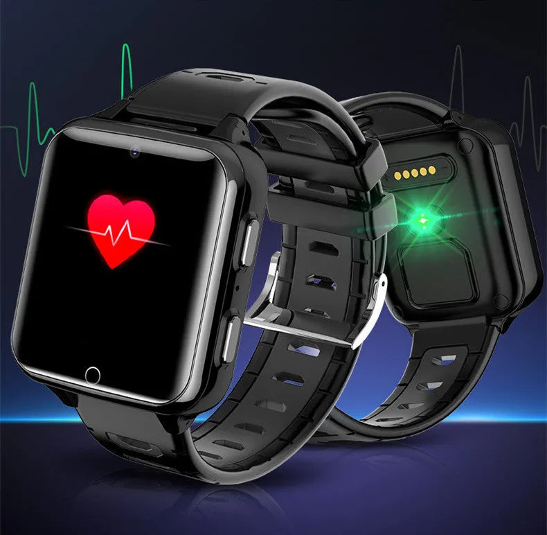Children's smart watch with 1.54-inch screen and sports strap in black, blue, or pink.