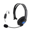 Black PS4 wired gaming headset with 3.5mm plug connector for PlayStation 4 consoles