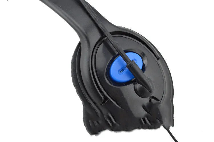 Black PS4 wired gaming headset with 3.5mm plug connector for PlayStation 4 consoles