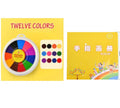 16cm round finger print mud ink pad with non-toxic washable colours and guide picture books for children