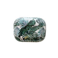 Blue and green banana leaf design soft TPU case for Apple AirPods and AirPods Pro.