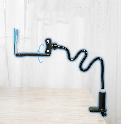 Black mobile phone screen amplifier with adjustable bracket showing 12-inch acrylic magnification lens