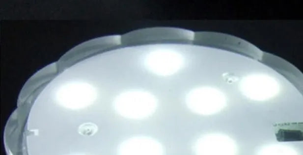Colourful underwater LED light with remote control, 10 lamp heads, transparent PC shell, 7x2.2cm