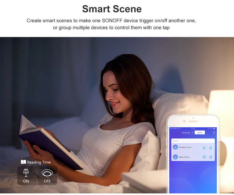 Smart wall switch with tempered glass panel, touch control, 220-250V 10A rating and 120mm mounting hole distance