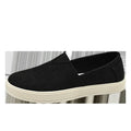 Men's beige canvas casual shoes with round toe and shallow cut, shown on a white background.