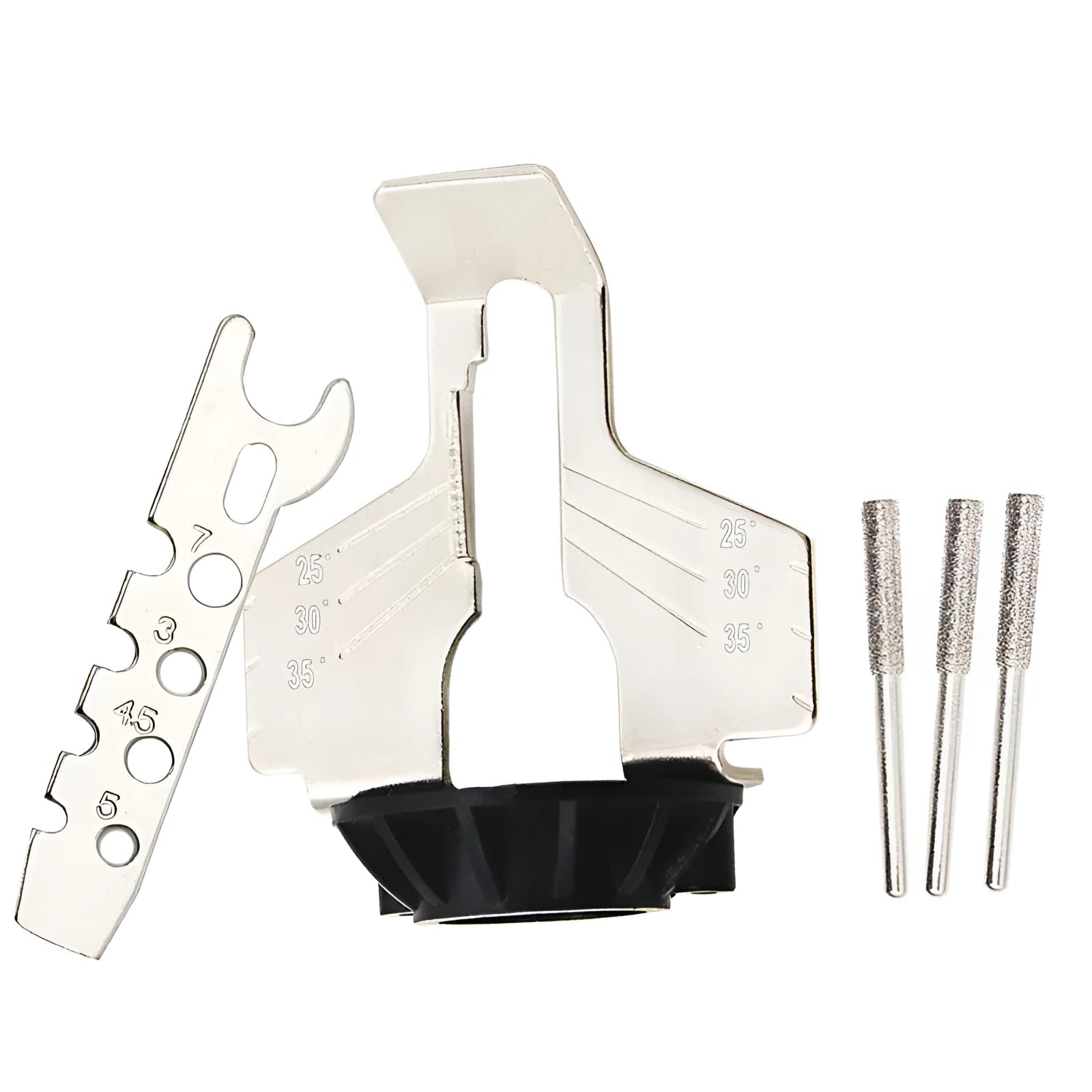 Silver metal electric chain grinder accessory for band saw blades with 20mm length measurement