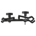 Black ABS plastic umbrella clip for iPhone tripod mounting during rainy filming