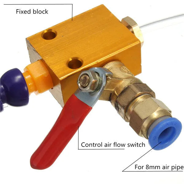 Spray nozzle for etching machine coolant with adjustable atomiser, 36cm length brass fittings