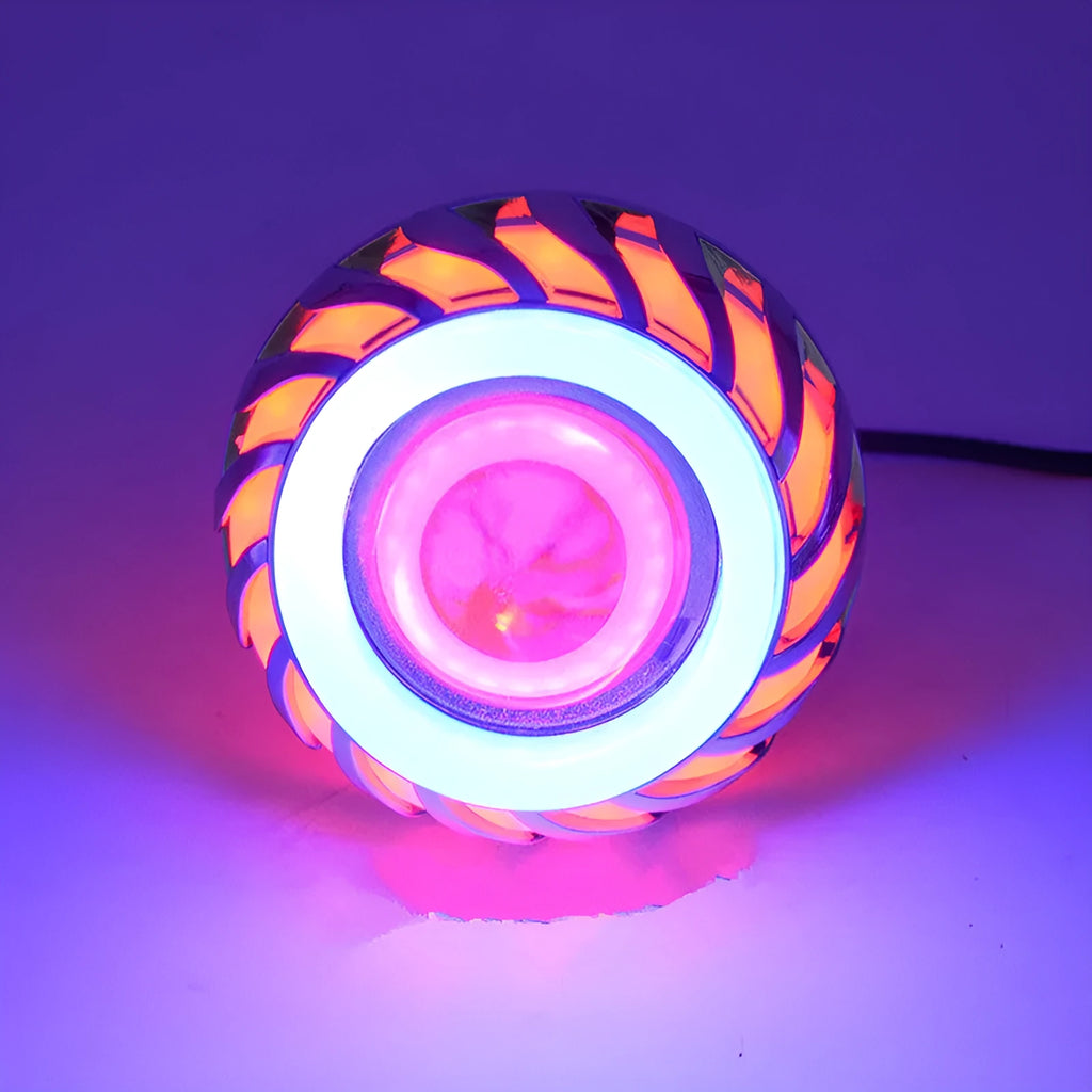 LED built-in headlight for electric car and motorcycle modification, 9cm diameter, DC 12V-85V, CREE lamp beads
