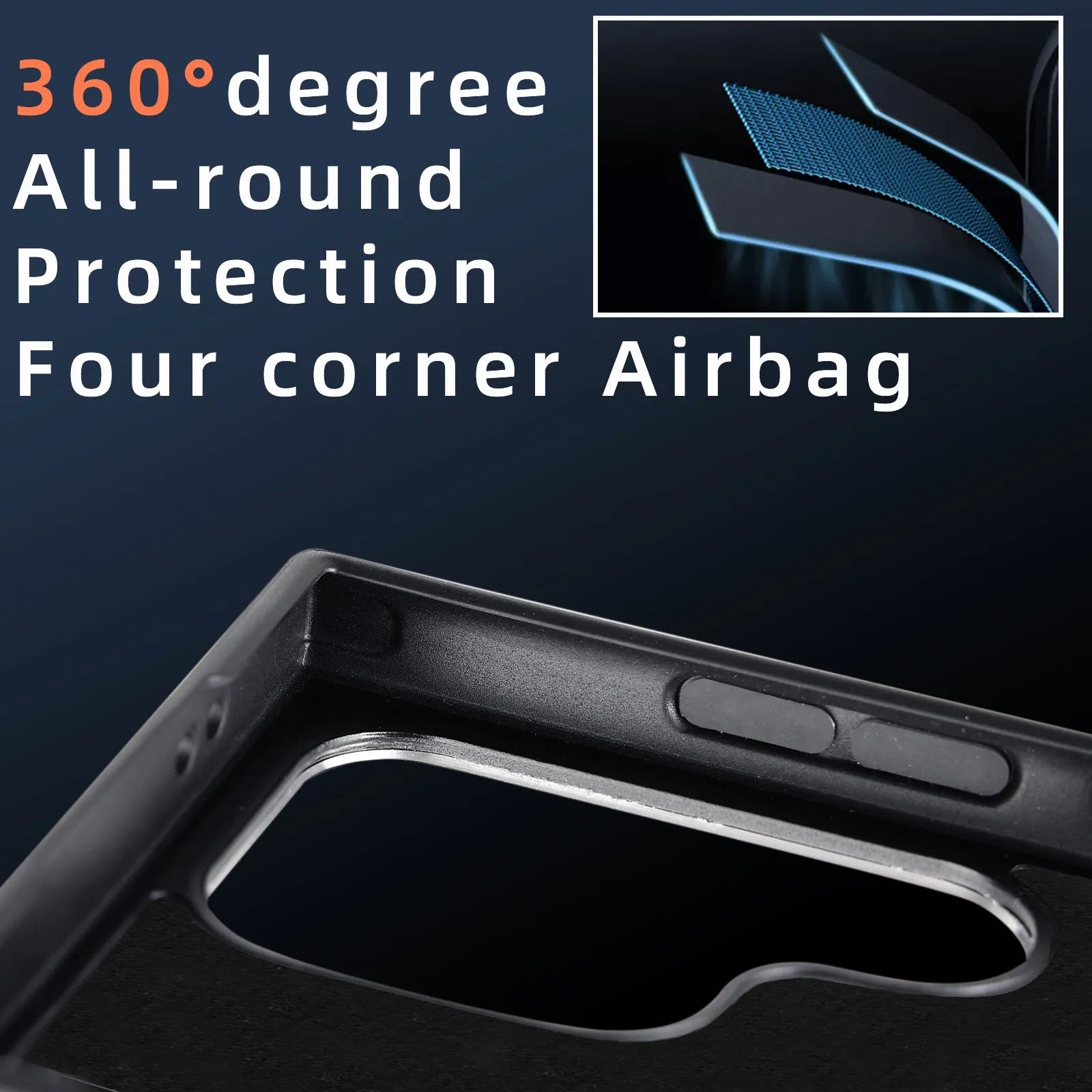 Carbon fiber shell phone case for Samsung S25 Ultra with magnetic option in black