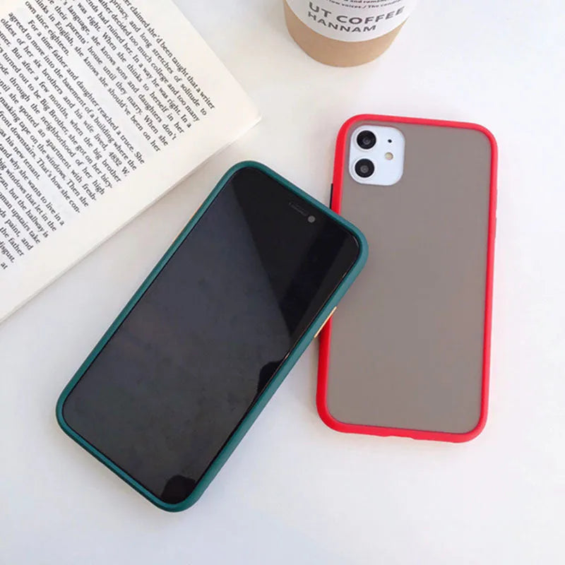 Frosted silicone phone case for iPhone in black with precise cutouts for ports and buttons