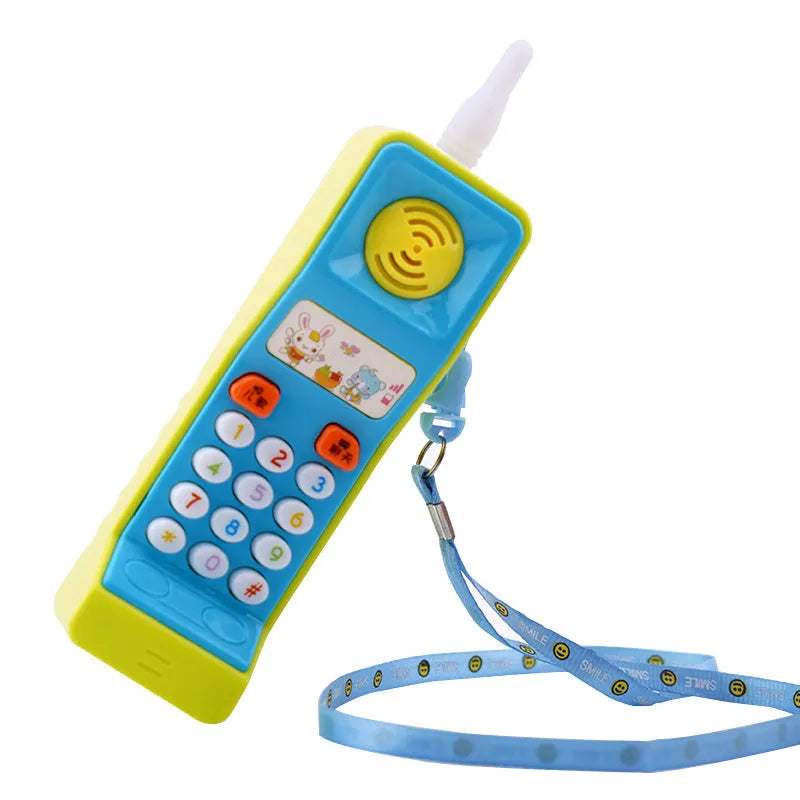 Children's battery-powered cartoon animal toy with sound and light functions for educational play.