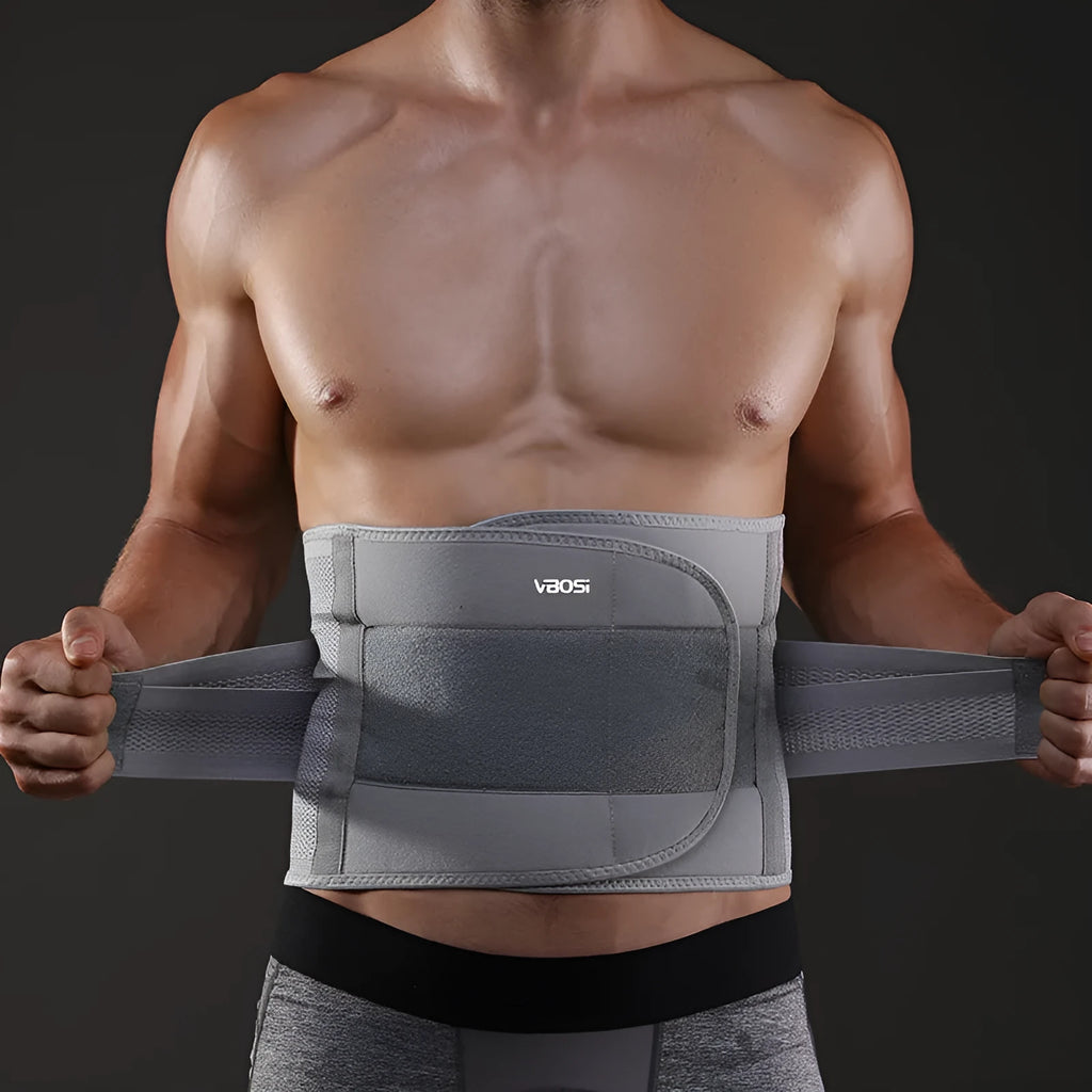 Adjustable waist support belt for outdoor sports in black, gray, and khaki colour options