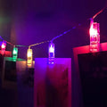 LED photo holder string lights with clips, 160cm/300cm, warm white or colourful bulbs, battery powered
