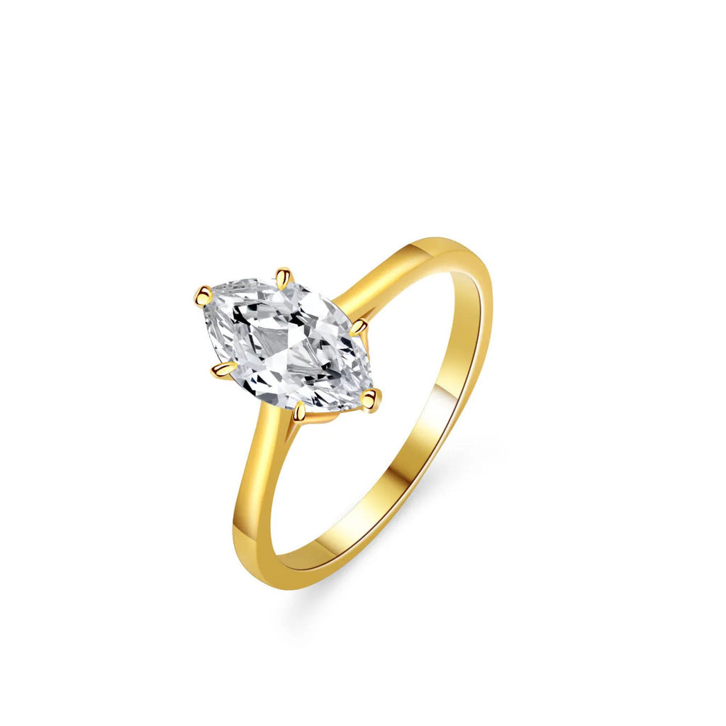 925 sterling silver cross ring with 1 carat moissanite diamond on white background, multiple sizes available