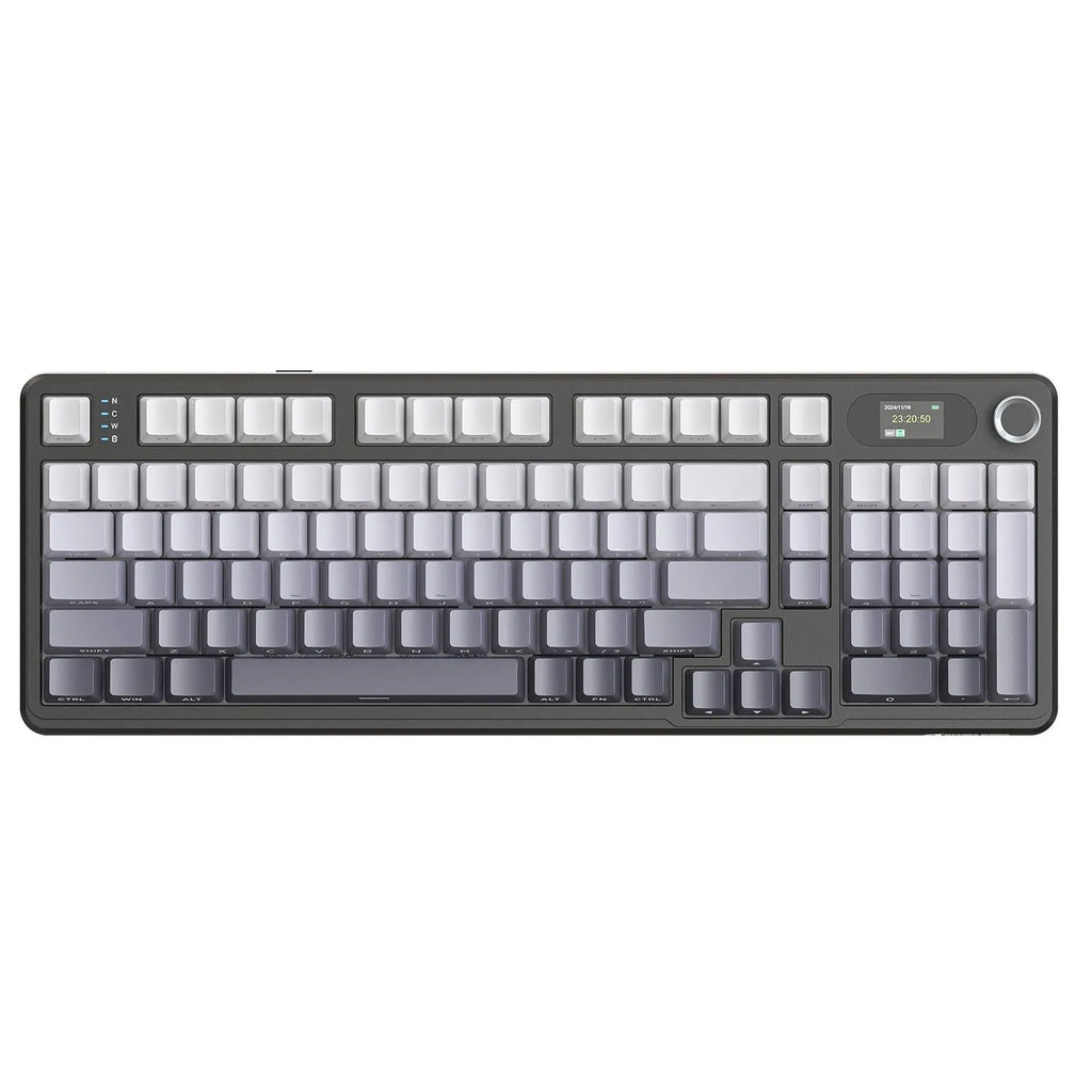 Attack Shark X98PRO three-mode RGB wireless Bluetooth mechanical keyboard with side engraving and knob, black