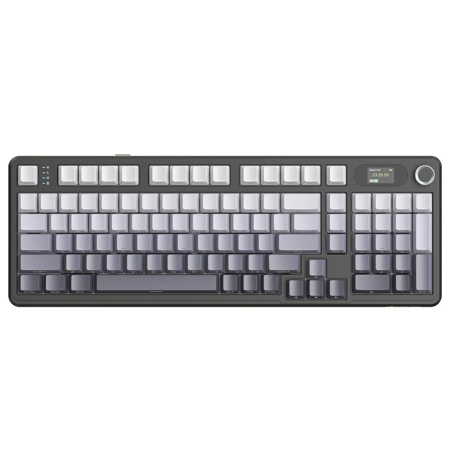 Attack Shark X98PRO three-mode RGB wireless Bluetooth mechanical keyboard with side engraving and knob, black