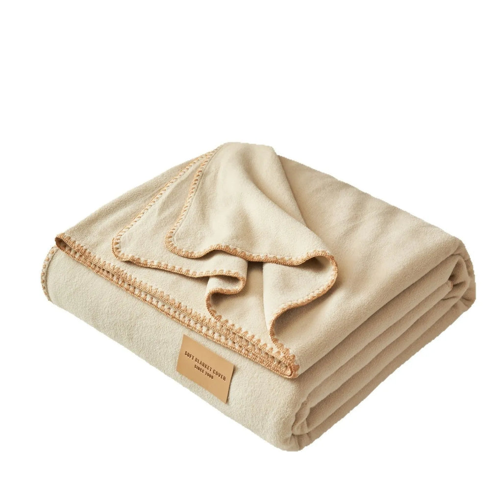 Class A alpaca fleece fibre blanket in camel, white, pink, gray or blue, warm soft no-lint throw for office nap
