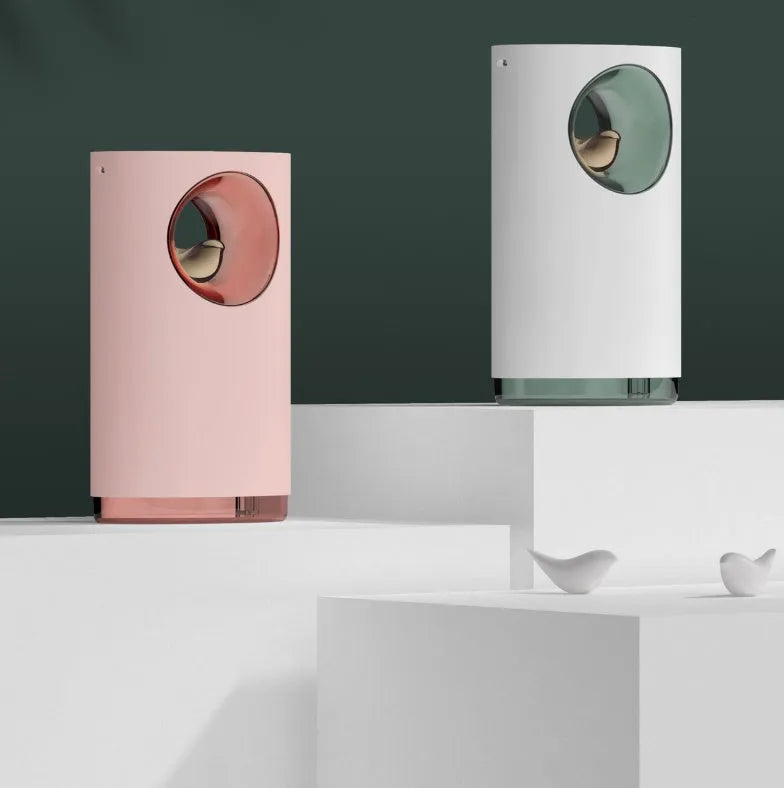 Mute analog humidifier with music function in green, model 3life-343, for bedroom use