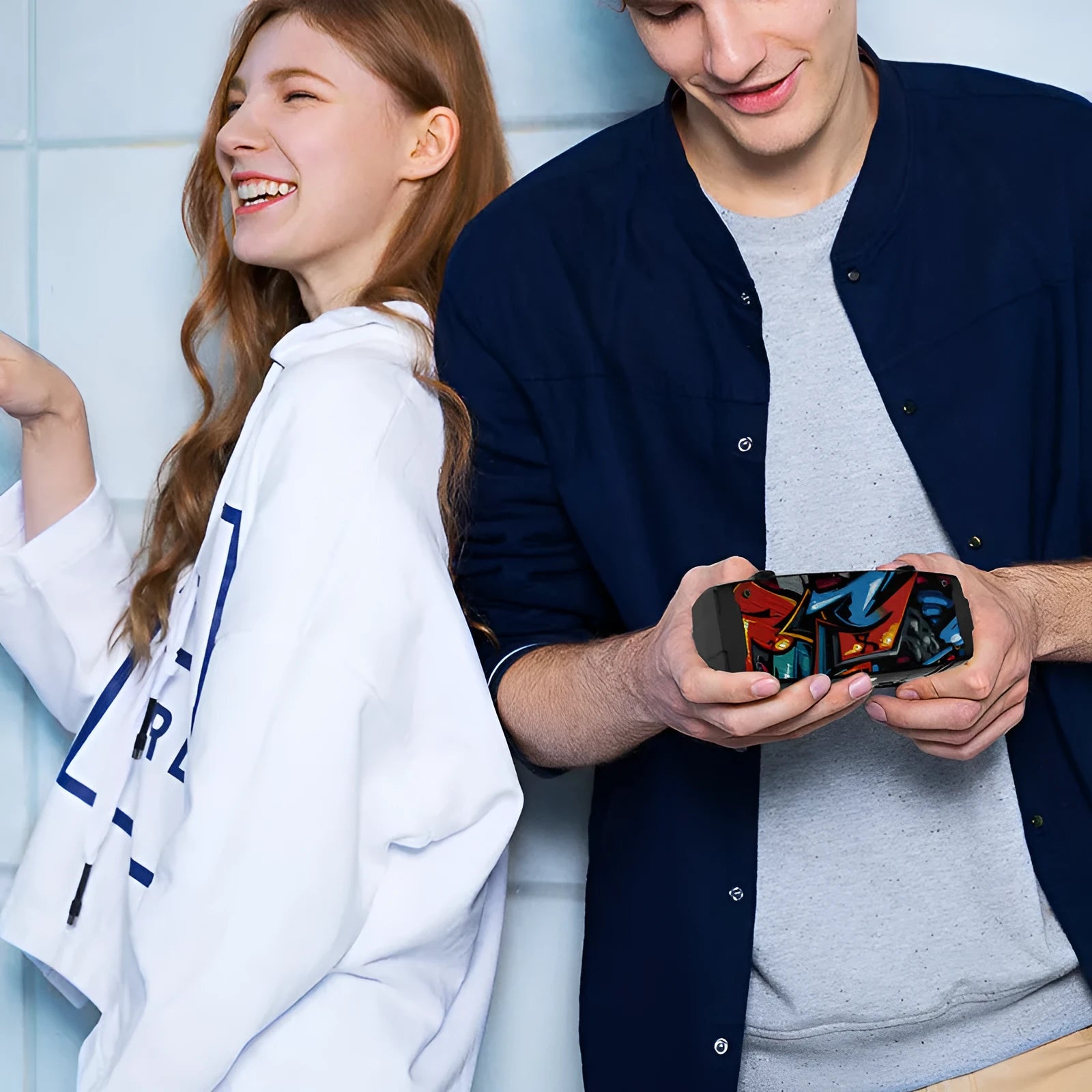 Portable Bluetooth speaker in multiple colour options including black, blue, camouflage, graffiti, hip hop, and red