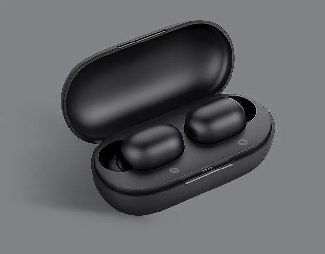 Wireless Bluetooth 5.0 binaural stereo in-ear motion waterproof earbuds in black and white
