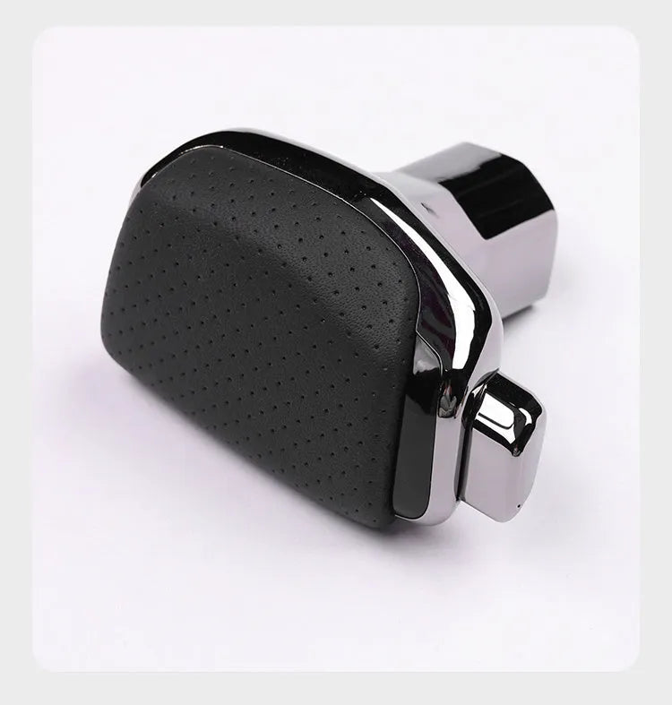 Genuine leather gear shift knob decoration for car interior in black colour