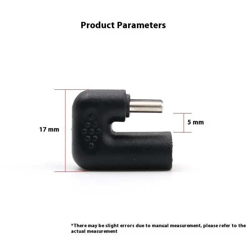 Plastic male to female adapter extension cable with U-bend design and four adapter pieces