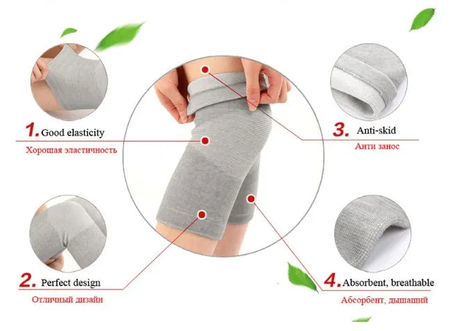 Black compression knee support sleeve for joint pain and arthritis relief, nylon spandex fabric, size S for 28-33 cm leg circumference