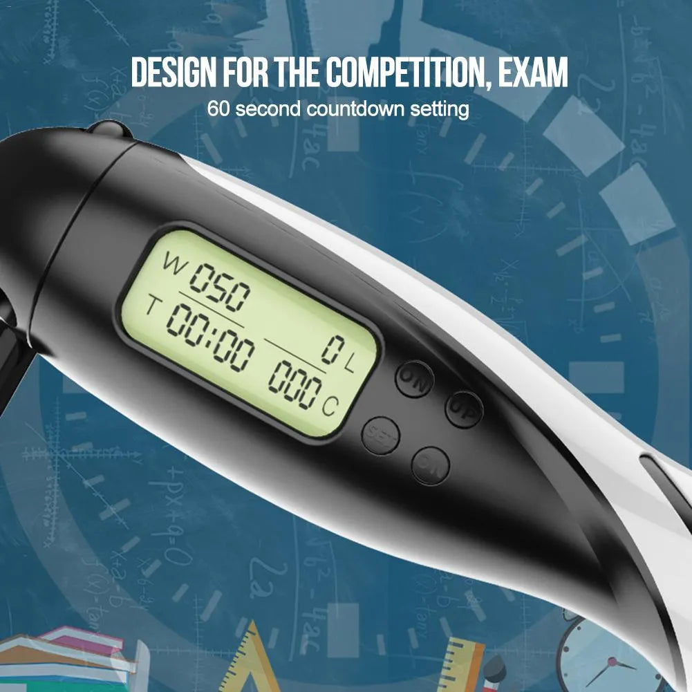 Professional weighted skipping rope with large digital display showing count and calories, non-slip black handle, black grey colour