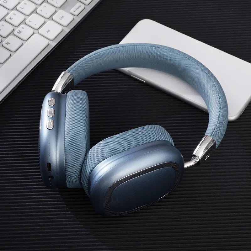 Bluetooth wireless over-ear headset with subwoofer 40mm speaker Type-C charging
